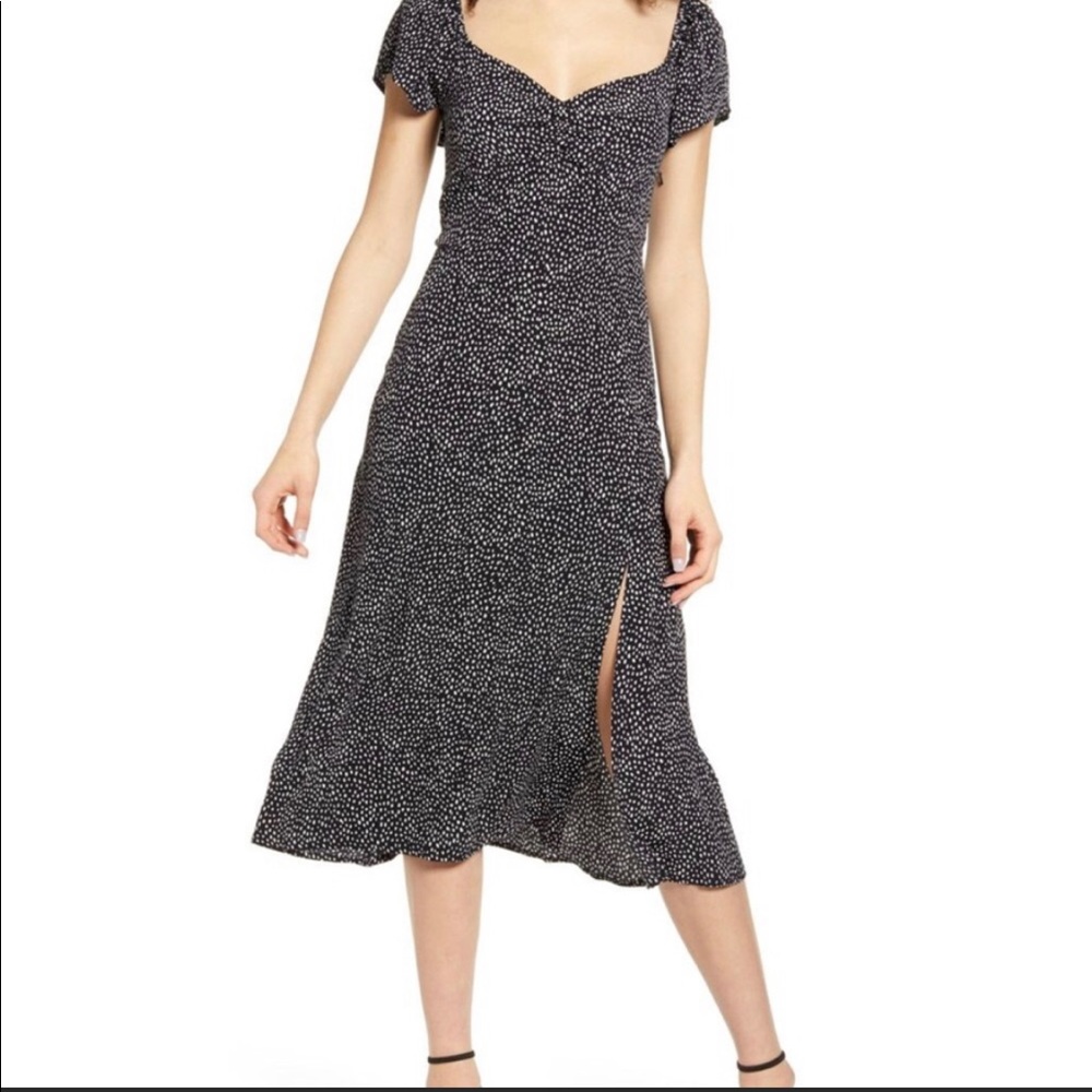 NWT Leith Black Brushed Dot Dress Sz M